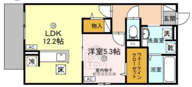 クラシスト服部天神の間取り