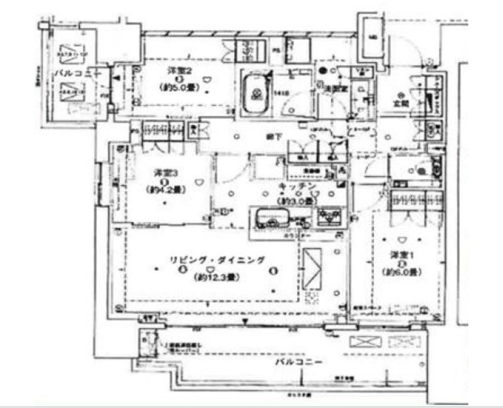 港区赤坂のマンションの間取り