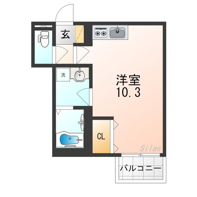 【大阪市住之江区南加賀屋のアパートの間取り】