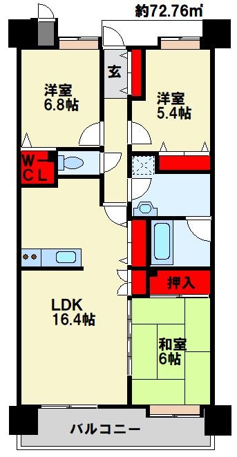 グランキューブ浅生公園通りの間取り