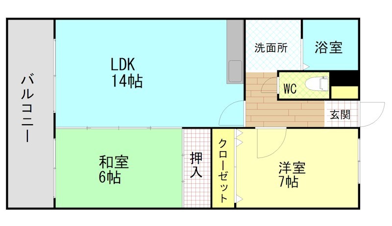 エルスール小原川II番館39の間取り