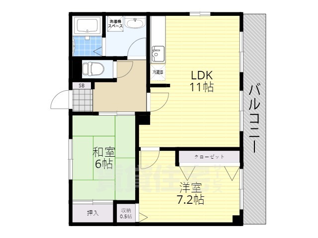 レイティー西大津3号館の間取り