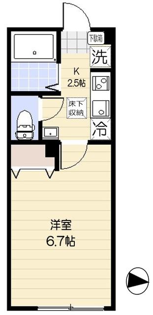 エクセラン西国立の間取り