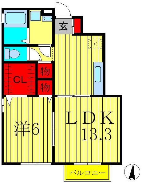 グリーンヴィラ カラビナR棟の間取り