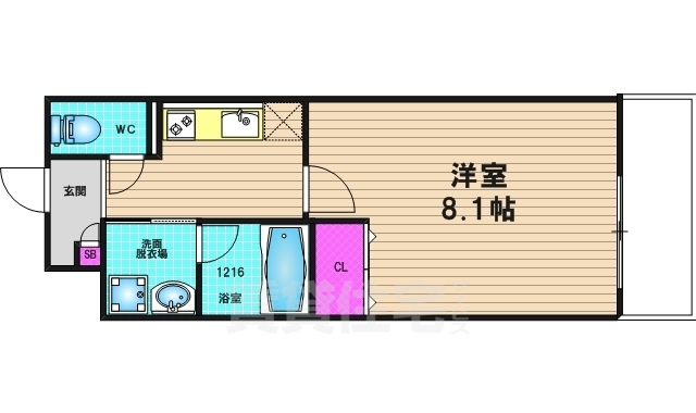 【京都市南区上鳥羽角田町のマンションの間取り】