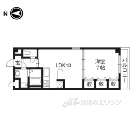 枚方市藤阪元町のアパートの間取り