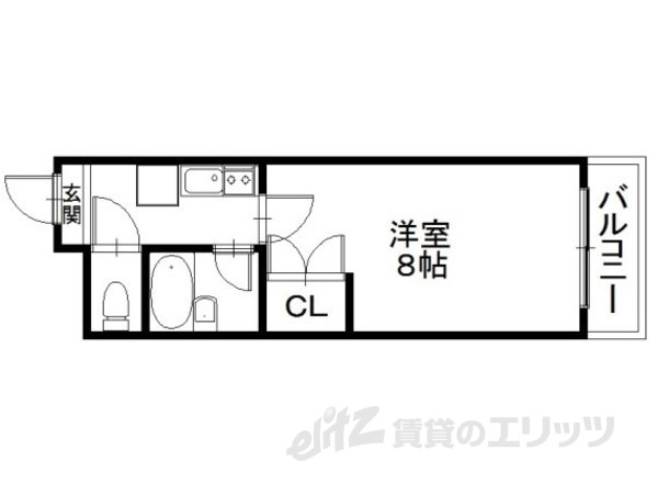 【エンゼルプラザ彦根413の間取り】