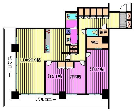 グランドミッドタワーズ大宮スカイタワーの間取り