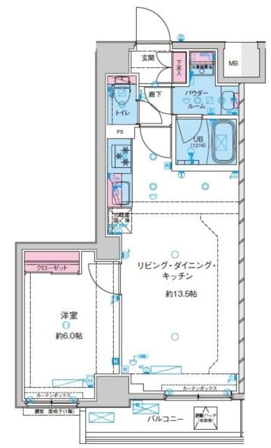 墨田区墨田のマンションの間取り