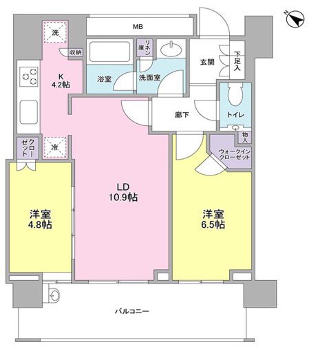 目黒区大橋のマンションの間取り