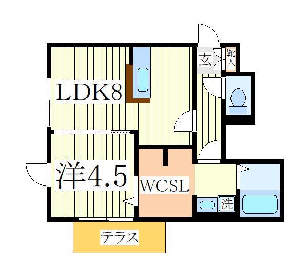 柏市中新宿のアパートの間取り