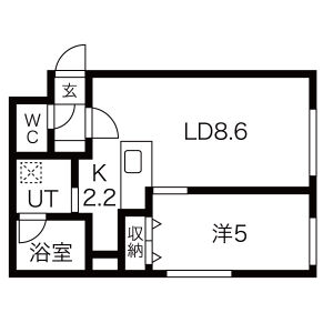 (仮)ブリスS2E2の間取り