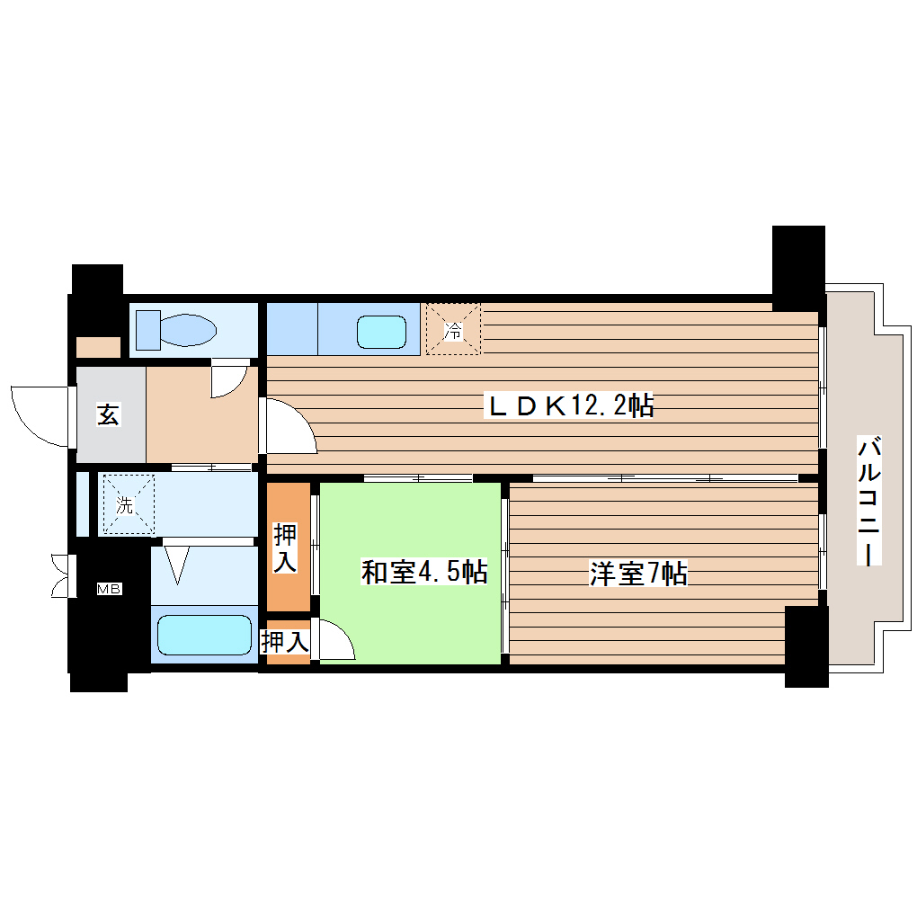 多賀城ロジュマンG棟の間取り