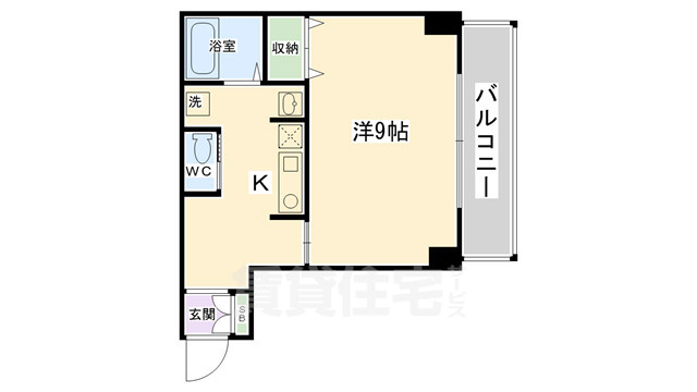 京都市下京区塩屋町のマンションの間取り