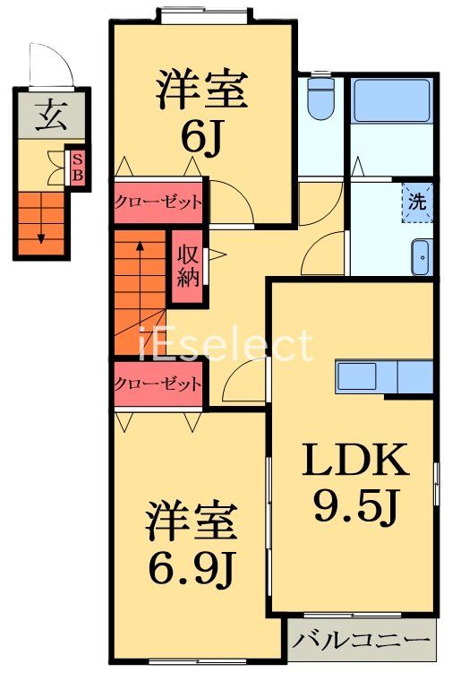 八街市八街のアパートの間取り