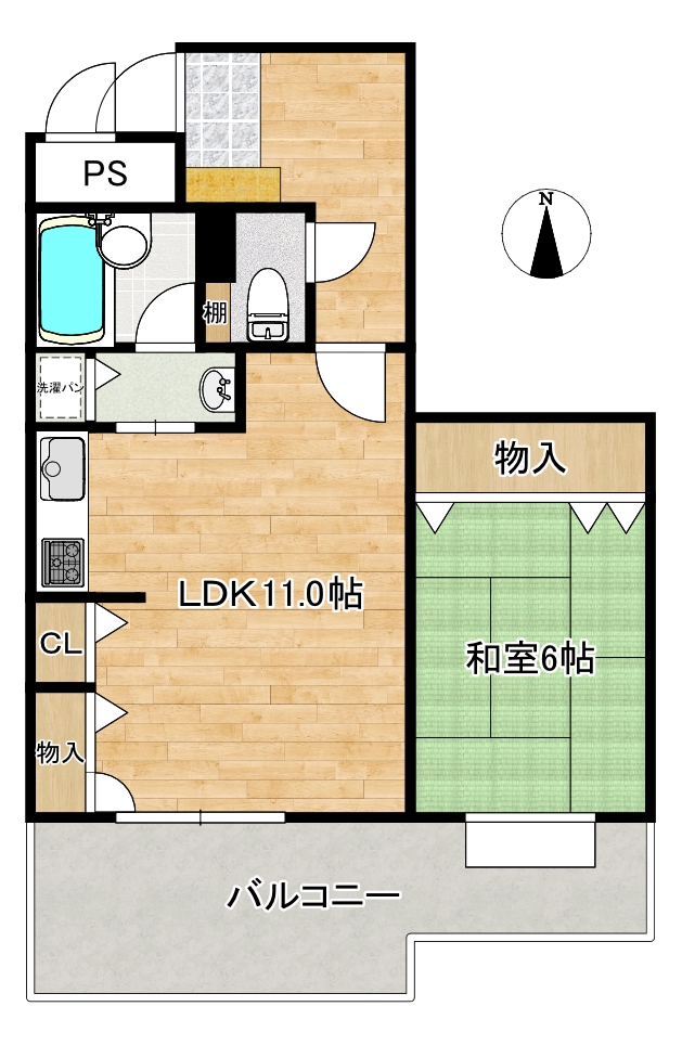 ダイアパレスガーデンヒルズ井口304の間取り