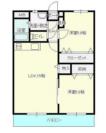 高松市林町のマンションの間取り