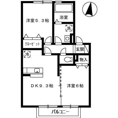 ハピーハイツ・ATOMの間取り