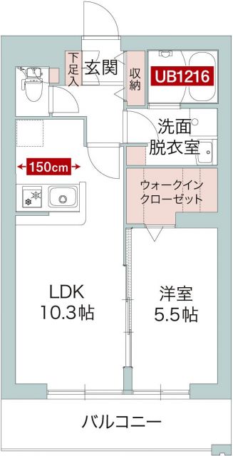 茅ヶ崎市小和田のマンションの間取り