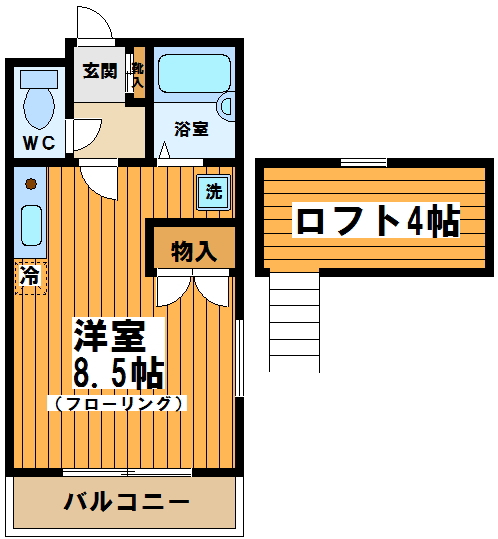 狛江市中和泉のアパートの間取り