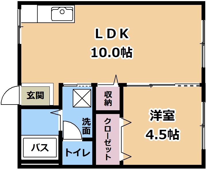 サニーハイツ　A棟の間取り