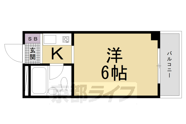 京都市東山区今熊野池田町のマンションの間取り