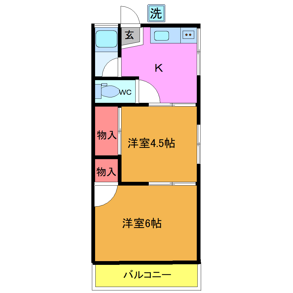 朽木荘の間取り