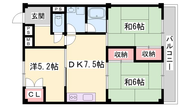 セントラル向陽台の間取り