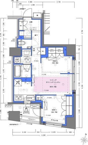 千代田区神田多町のマンションの間取り