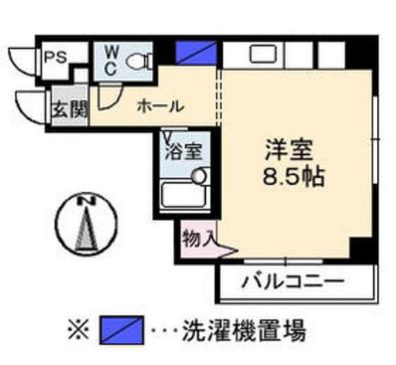 広島市中区加古町のマンションの間取り