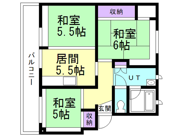 レジデンス室蘭の間取り