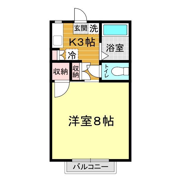 リバーふしのハイツの間取り