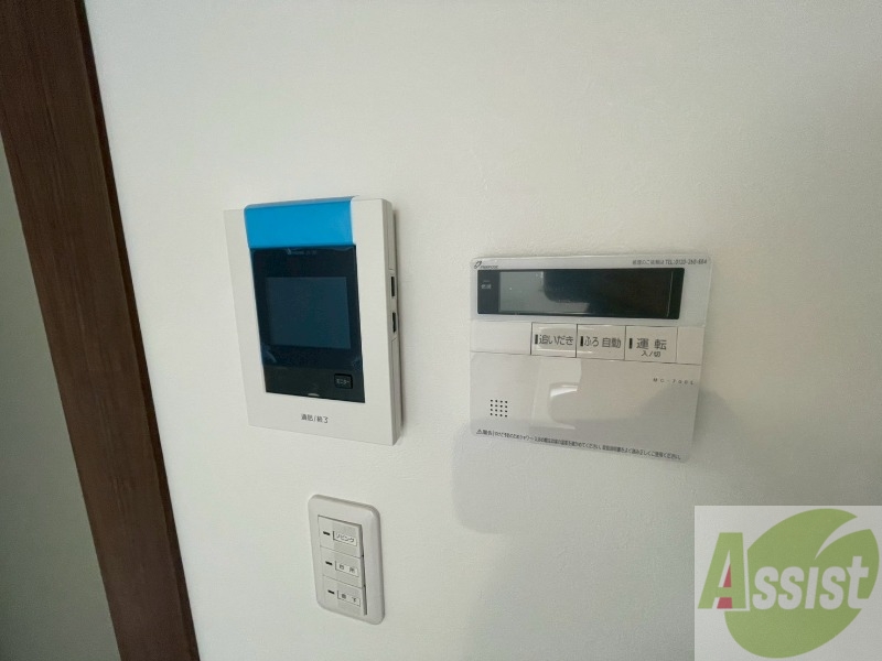 セキュリティ　モニタ付インターホンでセキュリティ面も安心です。