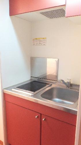 キッチン　2口の電気コンロ