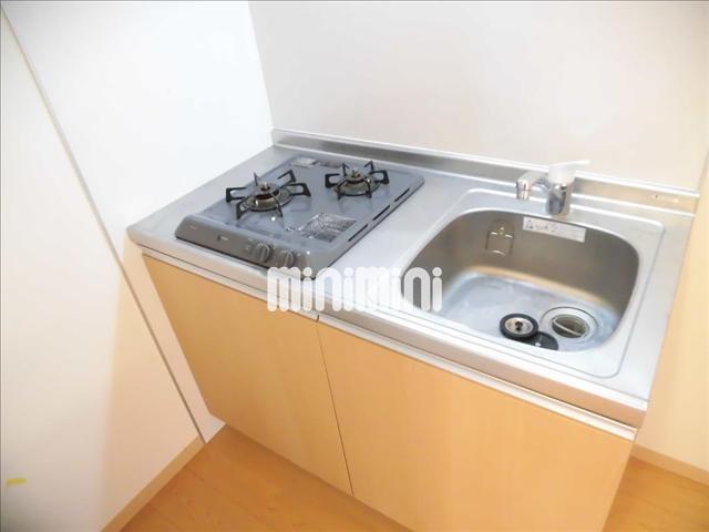 キッチン　都市ガス２口のシステムキッチンです