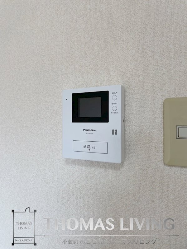 セキュリティ　モニター付きインターホンで防犯面も安心です。