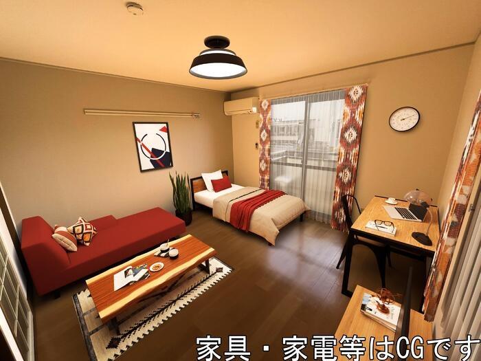 居室・リビング　家具・家電はCGです。