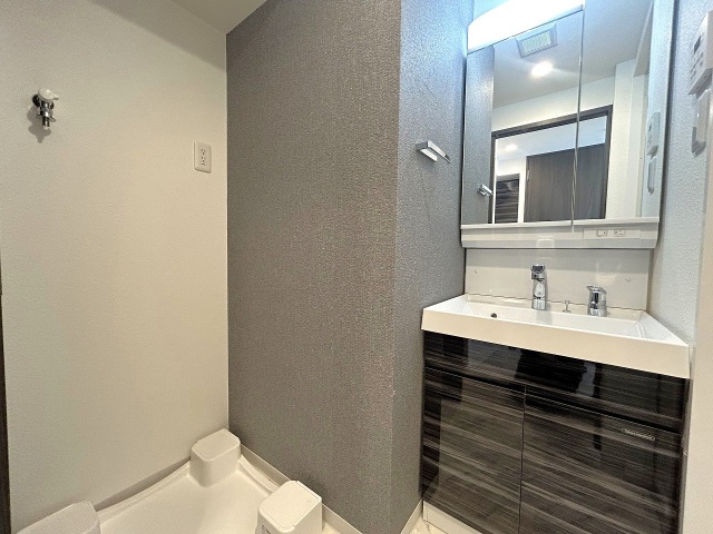 洗面設備　写真は別のお部屋です。