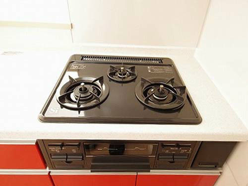 その他設備　３口コンロ　グリル付き