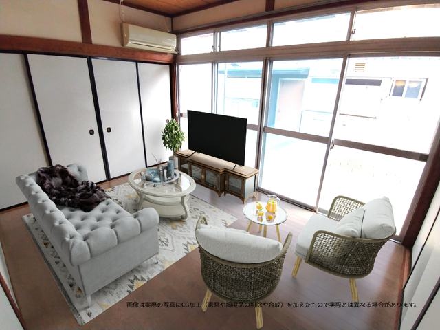 居室・リビング　★画像は実際の写真にＣＧ加工（家具や調度品の削除や合成）を加