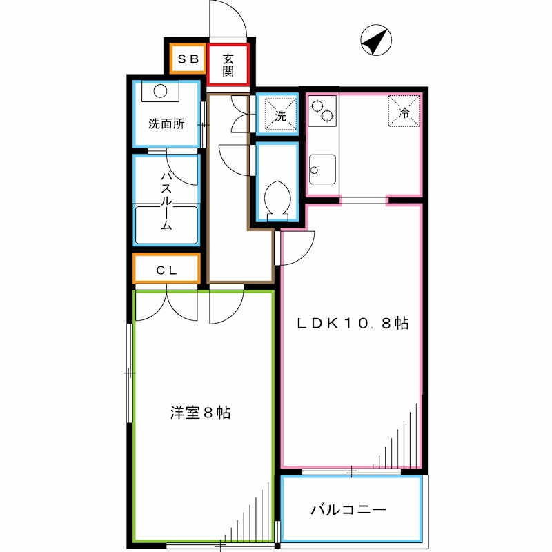 東京メトロ東西線 落合駅 徒歩2分 9階建 築21年の間取り写真
