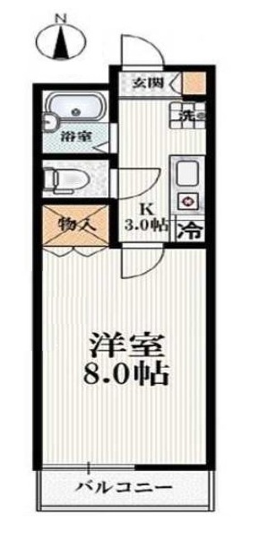 西武池袋線 練馬駅 徒歩5分 2階建 築32年の間取り写真
