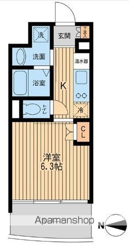 都営新宿線 西大島駅 徒歩1分 19階建 築20年の間取り写真