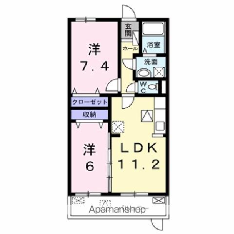 近鉄大阪線 近鉄八尾駅 徒歩15分 3階建 築8年の間取り写真