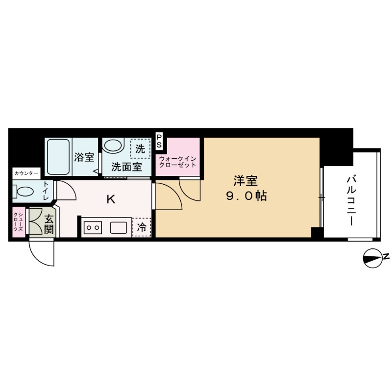 プレサンス堺筋本町駅前の間取り写真