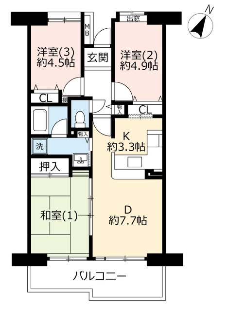 UR鶴ヶ丘の間取り写真