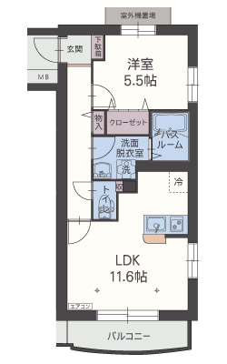 フィオーレ中田の間取り