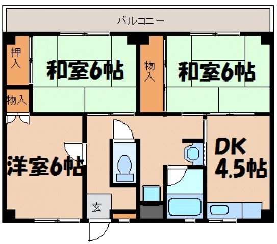 ビレッジハウス宮ヶ迫2の間取り