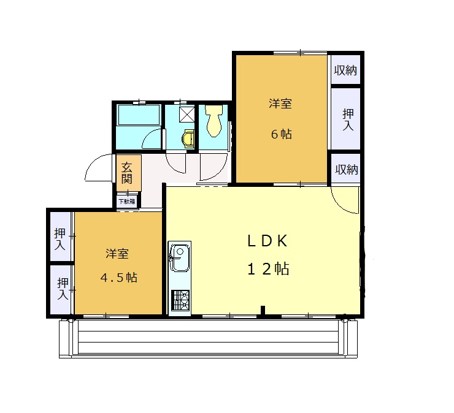 ハイツ神明の木の間取り