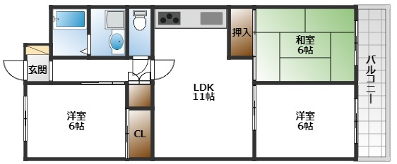 メゾン二本松の間取り